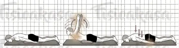Lumbar manos cabeza y tronco